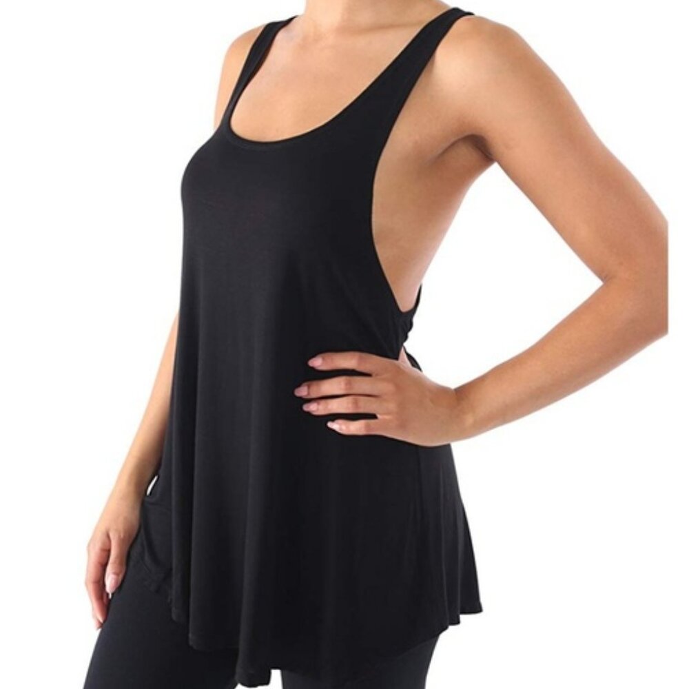 NWOT ITZON Athletic Tank Top Black Sz S/M